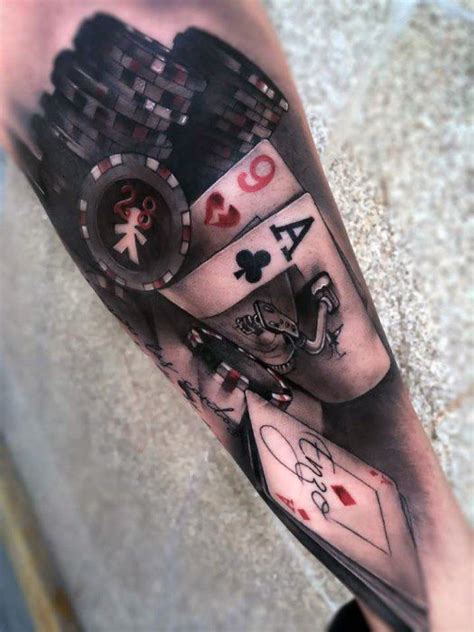 dice and poker chips tattoo